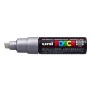 Uni Posca Marker Pc-8k Bold 8.0 Mm Silver