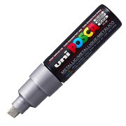 Uni Posca Marker Pc-8k Bold 8.0 Mm Silver