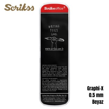 Scrikss Versatil Kalem Graph-X 0.5mm Beyaz 3lü Set