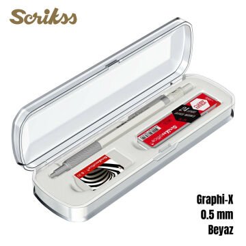 Scrikss Versatil Kalem Graph-X 0.5mm Beyaz 3lü Set