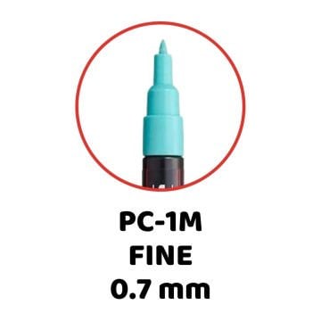 Uni Posca Su Bazlı Marker Seti PC-1M 0.7mm 8li Soft Color