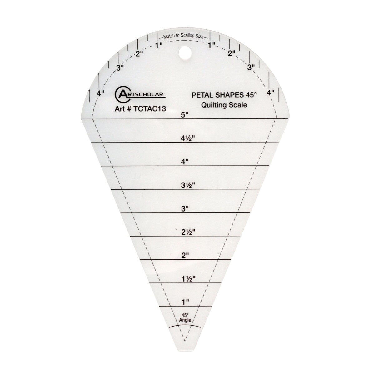Artscholar Kapitone Şablonu Taç Yaprağı 45°