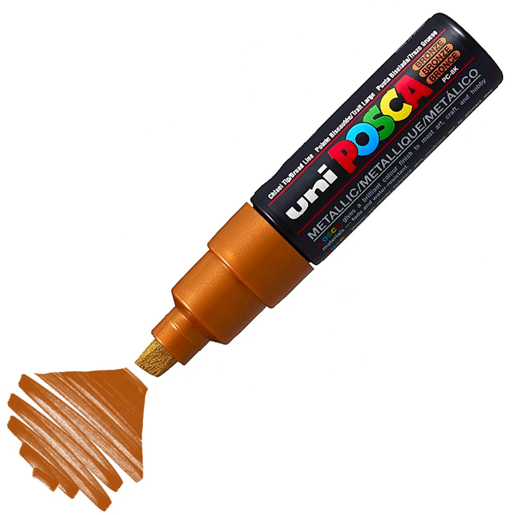 Uni Posca Marker Pc-8k Bold 8.0 Mm Bronze