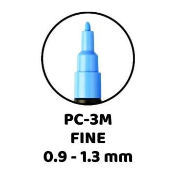 Uni Posca Su Bazlı Marker Seti PC-3M 0.9-1,3mm 8li