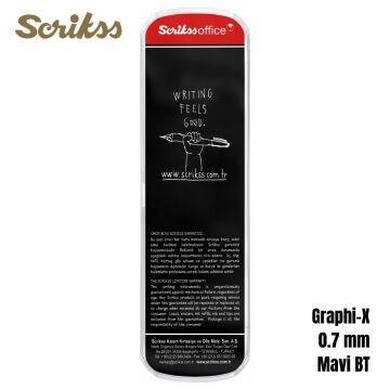 Scrikss Versatil Kalem Graph-X 0.7mm Mavi 3lü Set
