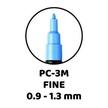 Uni Posca Su Bazlı Marker Seti PC-3M 0.9-1,3mm 8li Soft Color