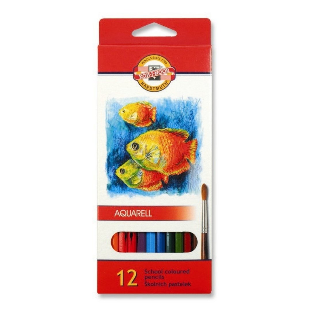 Koh-i Noor Aquarelle Sulu Boya Kalem Seti 12 Renk Fish 3716