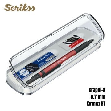 Scrikss Versatil Kalem Graph-X 0.7mm Kırmızı 3lü Set