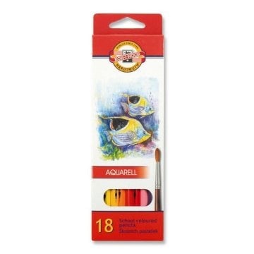 Koh-i Noor Aquarelle Sulu Boya Kalem Seti 18 Renk Fish 3717