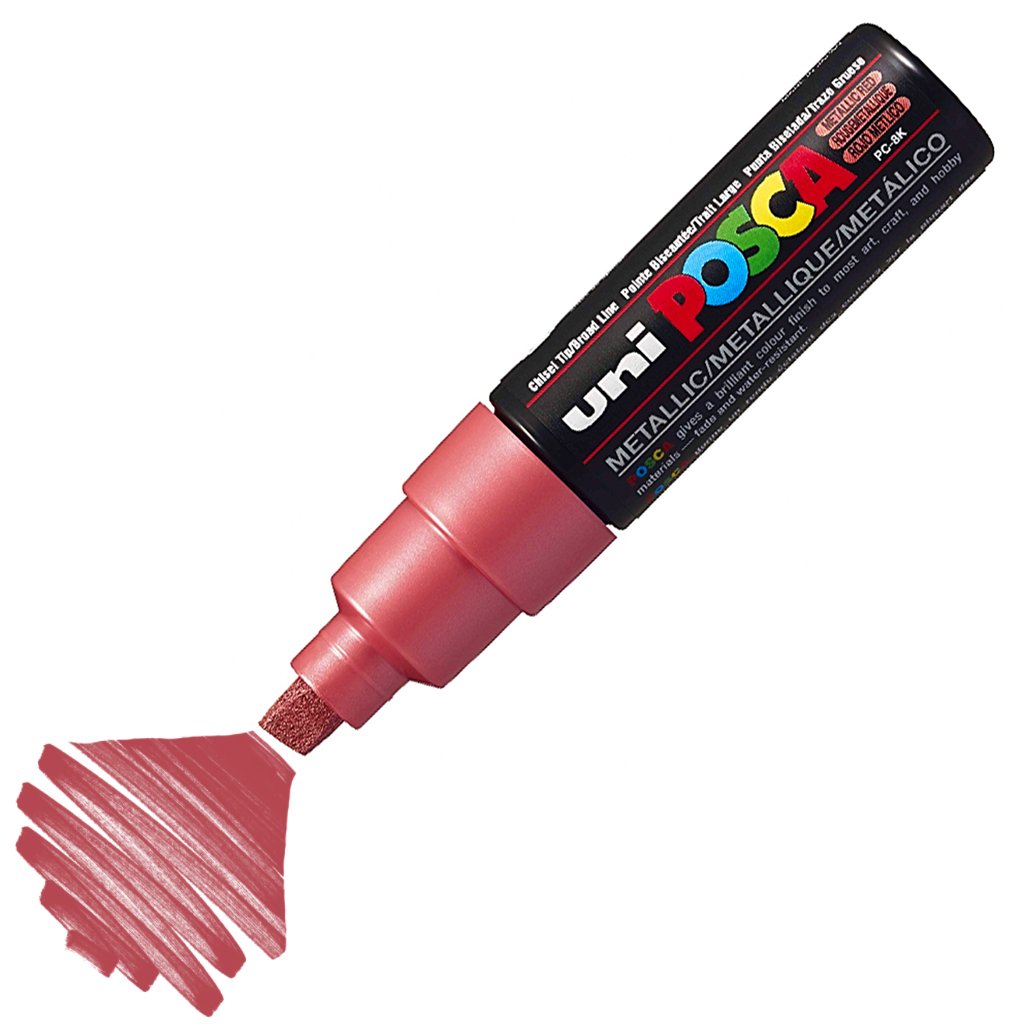 Uni Posca Marker Pc-8k Bold 8.0 Mm Metallic Red