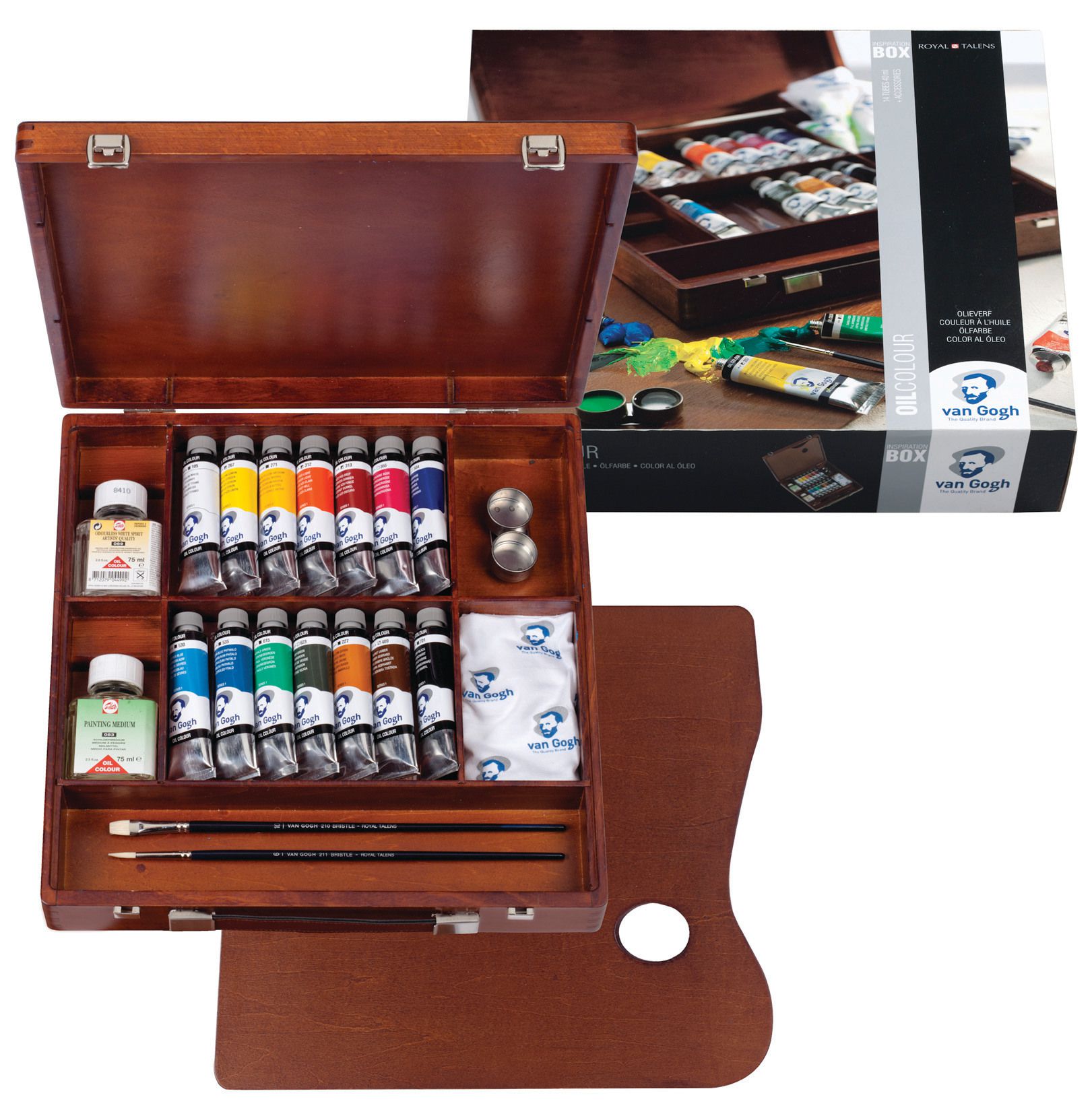 Talens Van Gogh Yağlı Boya Seti Ahşap Kutu Oil Colour İnspiration box