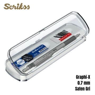 Scrikss Versatil Kalem Graph-X 0.7mm Saten Gri 3lü Set