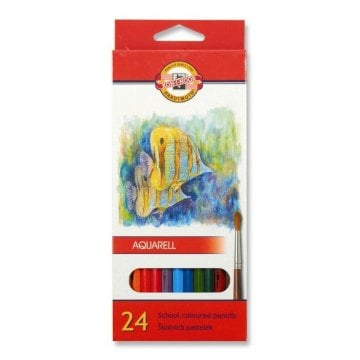 Koh-i Noor Aquarelle Sulu Boya Kalem Seti 24 Renk Fish 3718