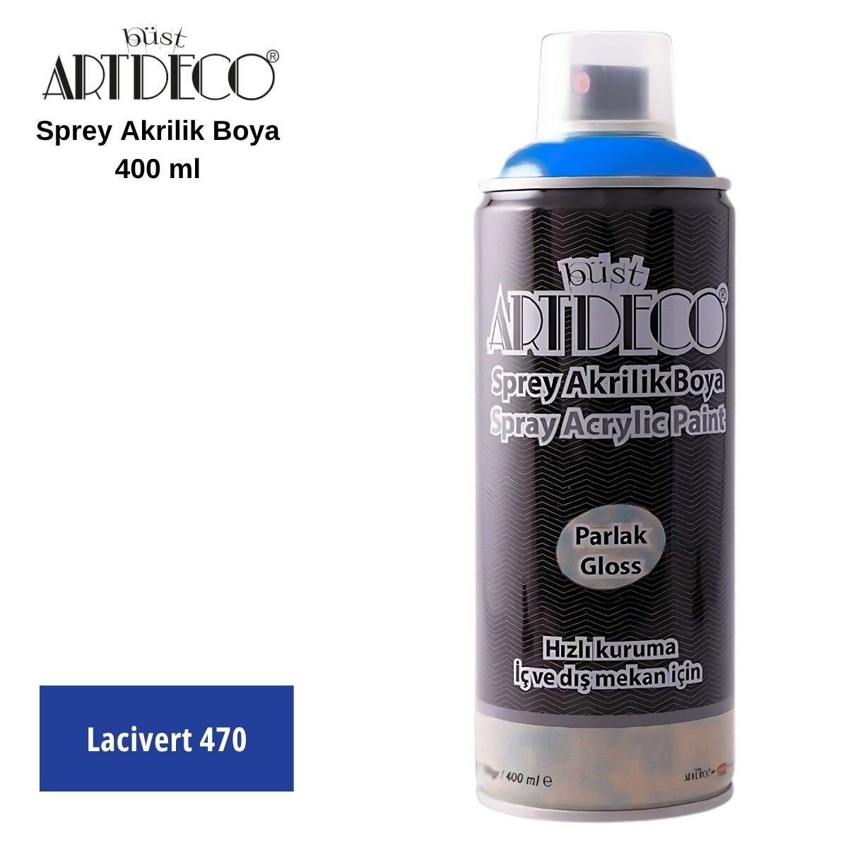 Artdeco Akrilik Sprey Boya 400ml 470 Lacivert