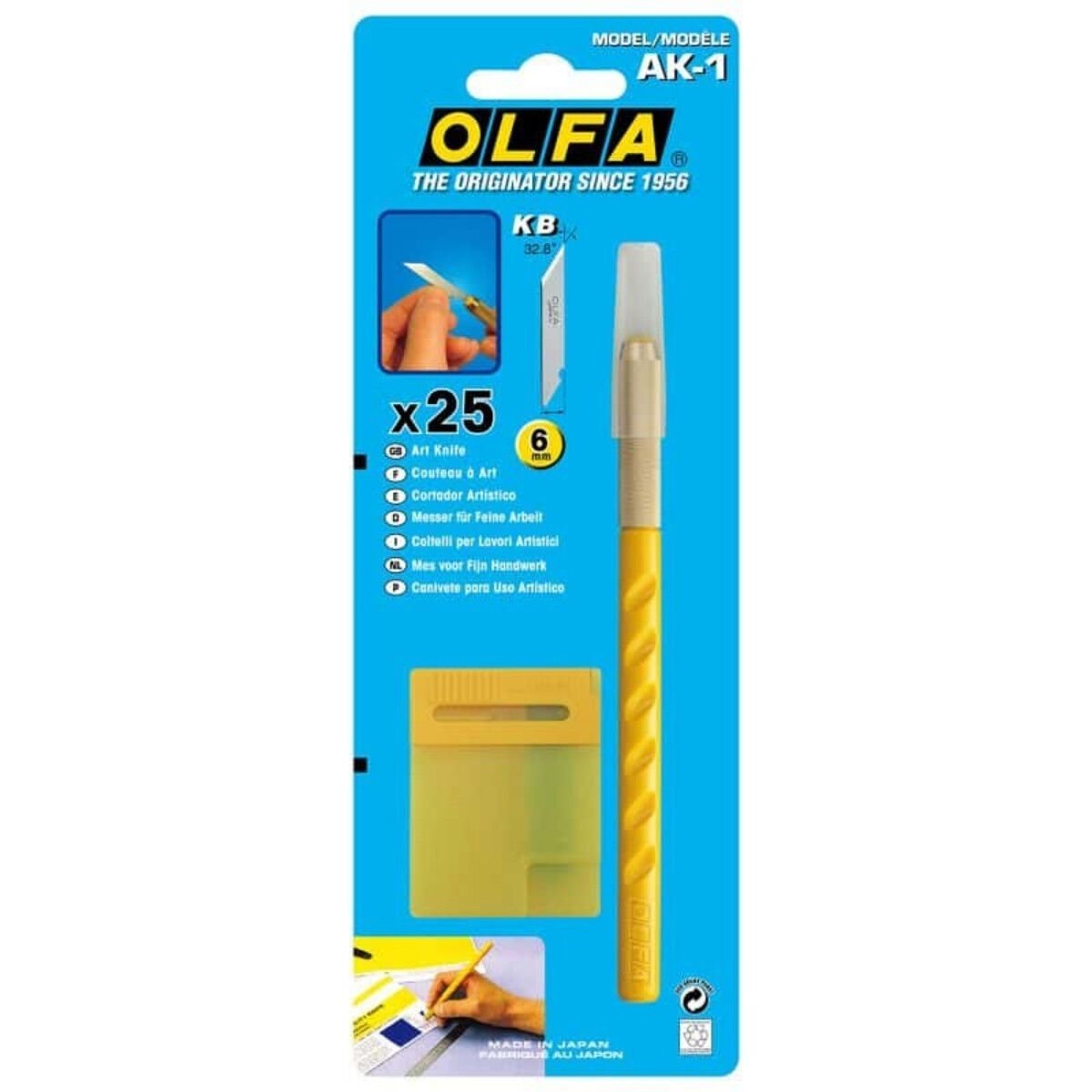 Olfa Kretuar Bıçağı AK-1 KB Model 25 Yedekli