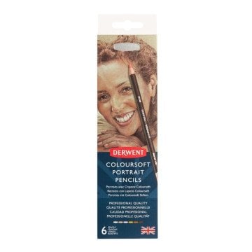 Derwent Coloursoft Kuru Boya Kalemi Ten Renk Seti Metal Kutu 6lı