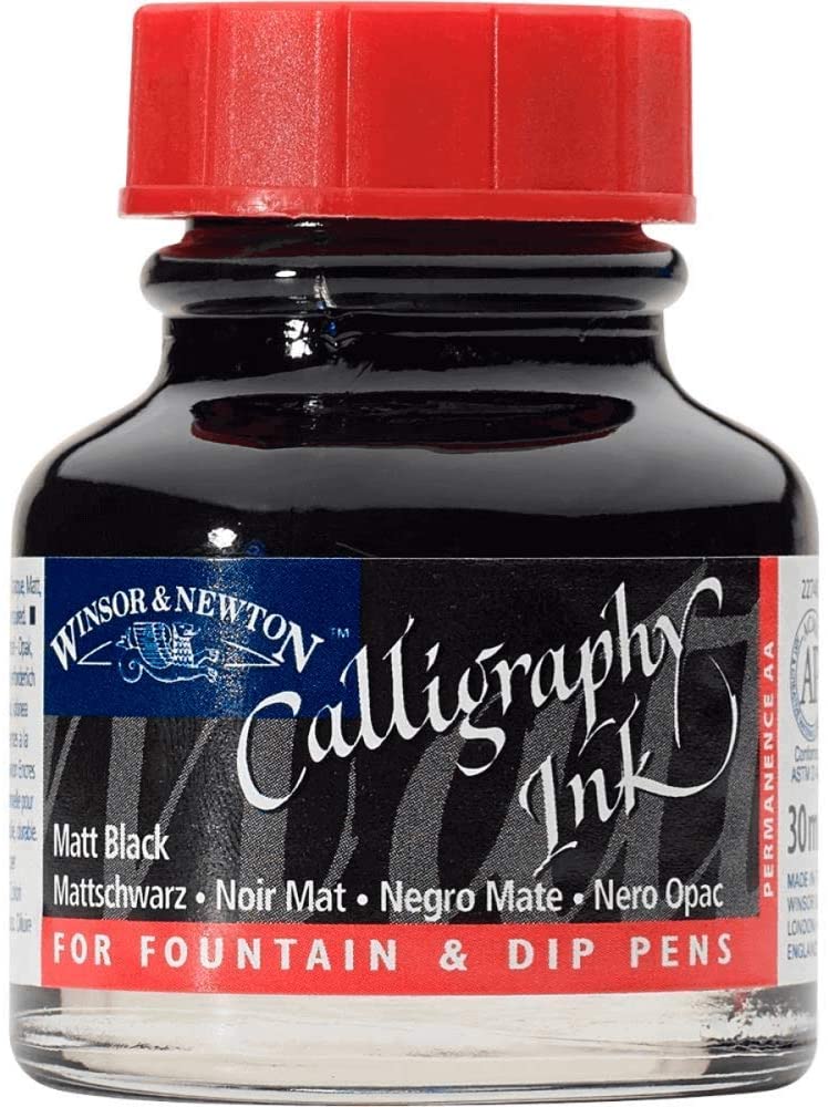 Winsor Newton Calligraphy Ink Kaligrafi Mürekkebi 30ml Matt Black