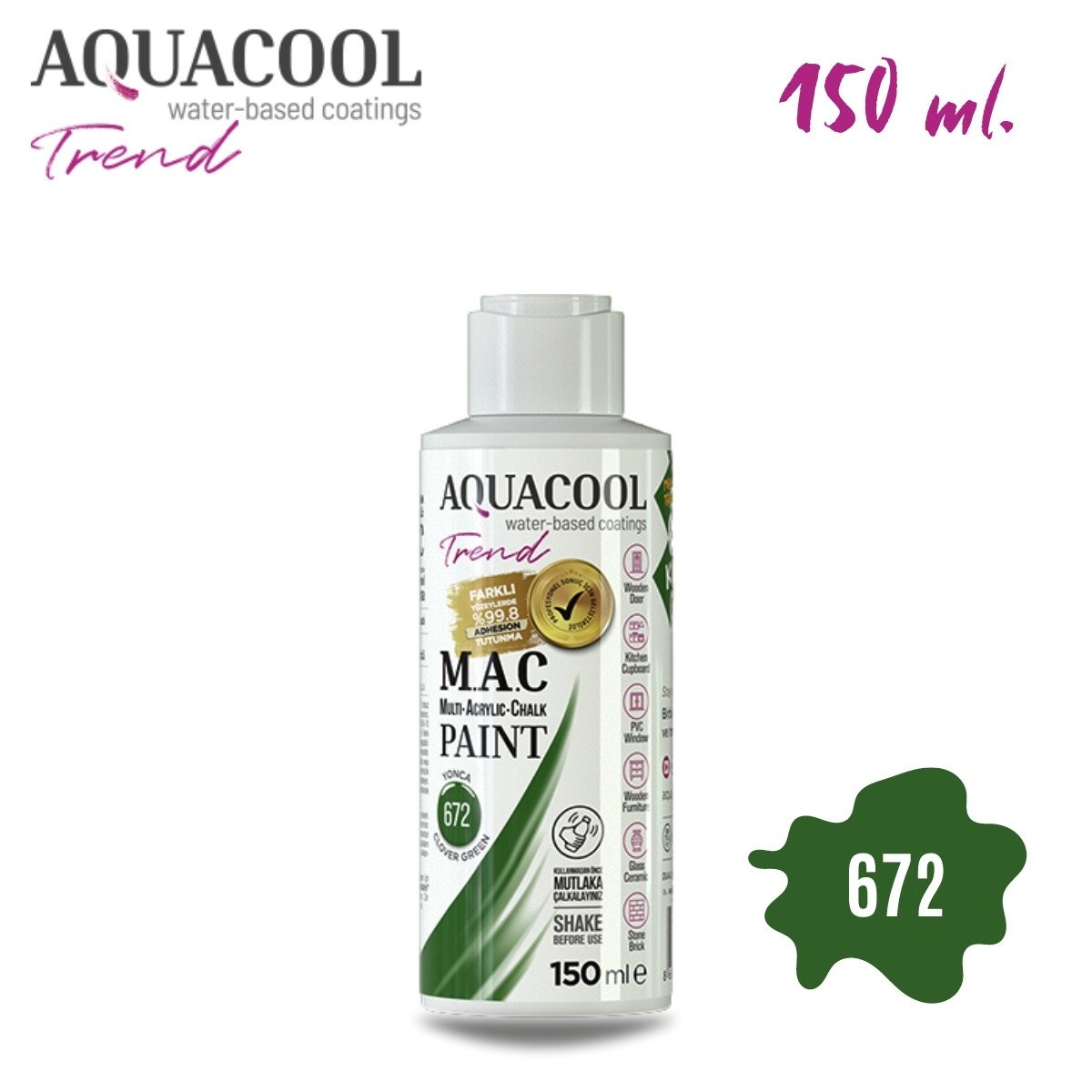 Aquacool Multi Akrilik Boya 150ml 672 Yonca - 299,00 TL | Hakikat