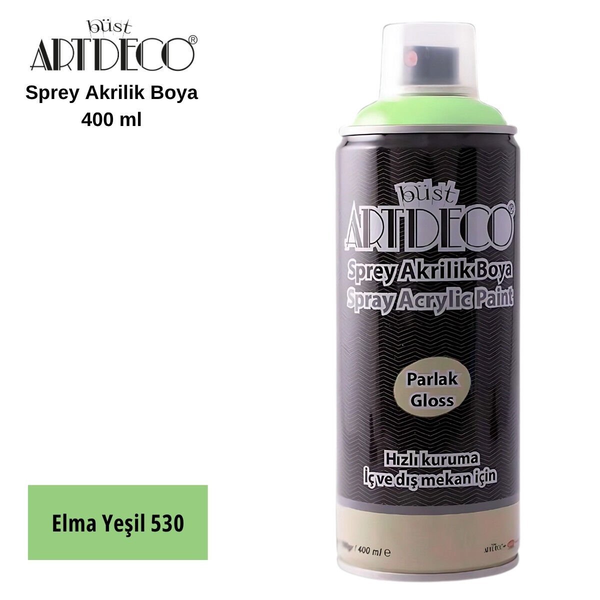 Artdeco Akrilik Sprey Boya 400ml 530 Elma Yeşil