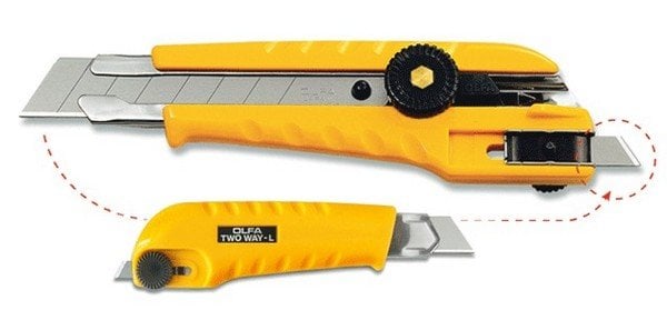 Olfa L-3 Maket Bıçağı Çift Yönlü Dizayn Kırılan Ucun Tekrar Kullanımı
