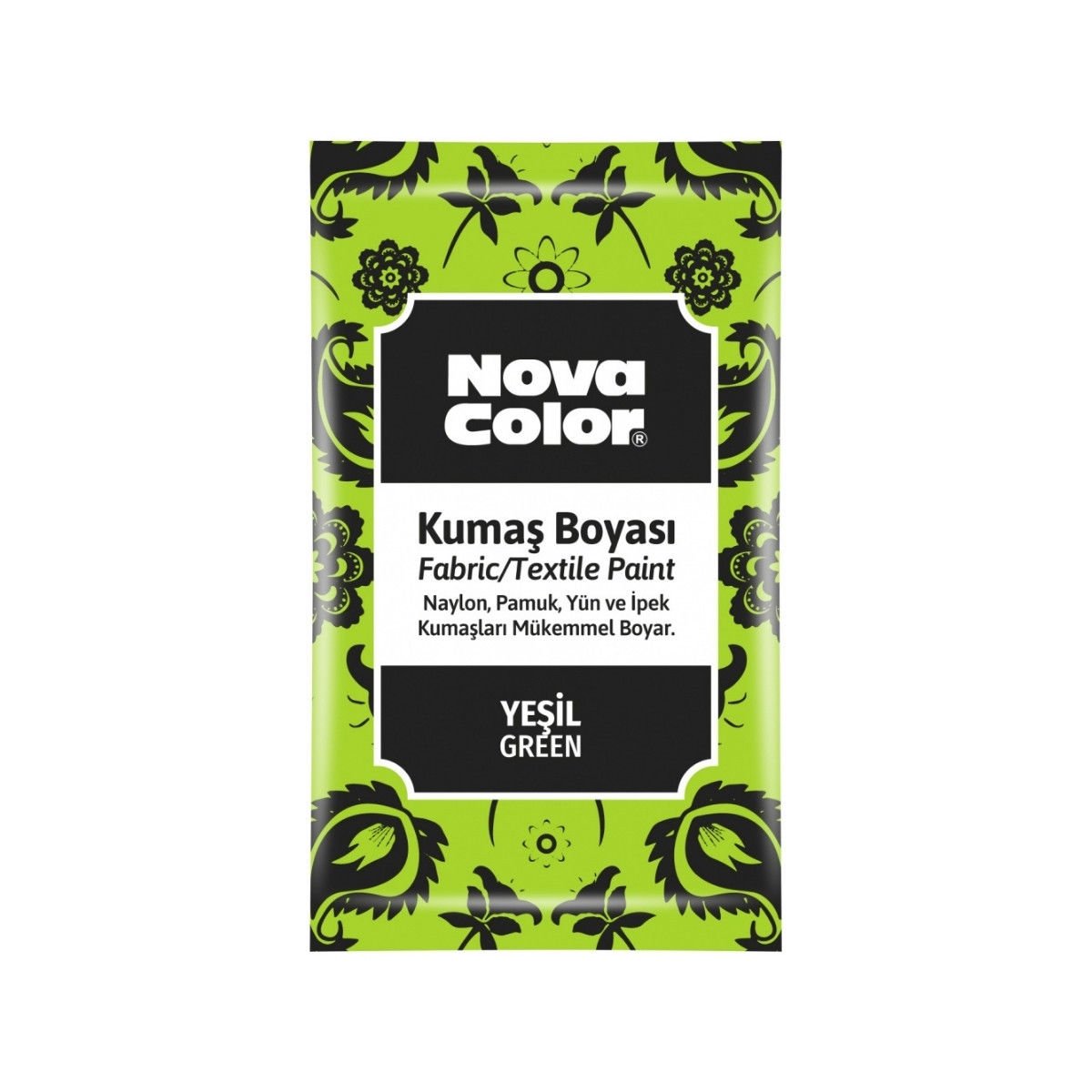 Nova Color Kumaş Boyası Toz 12gr Yeşil
