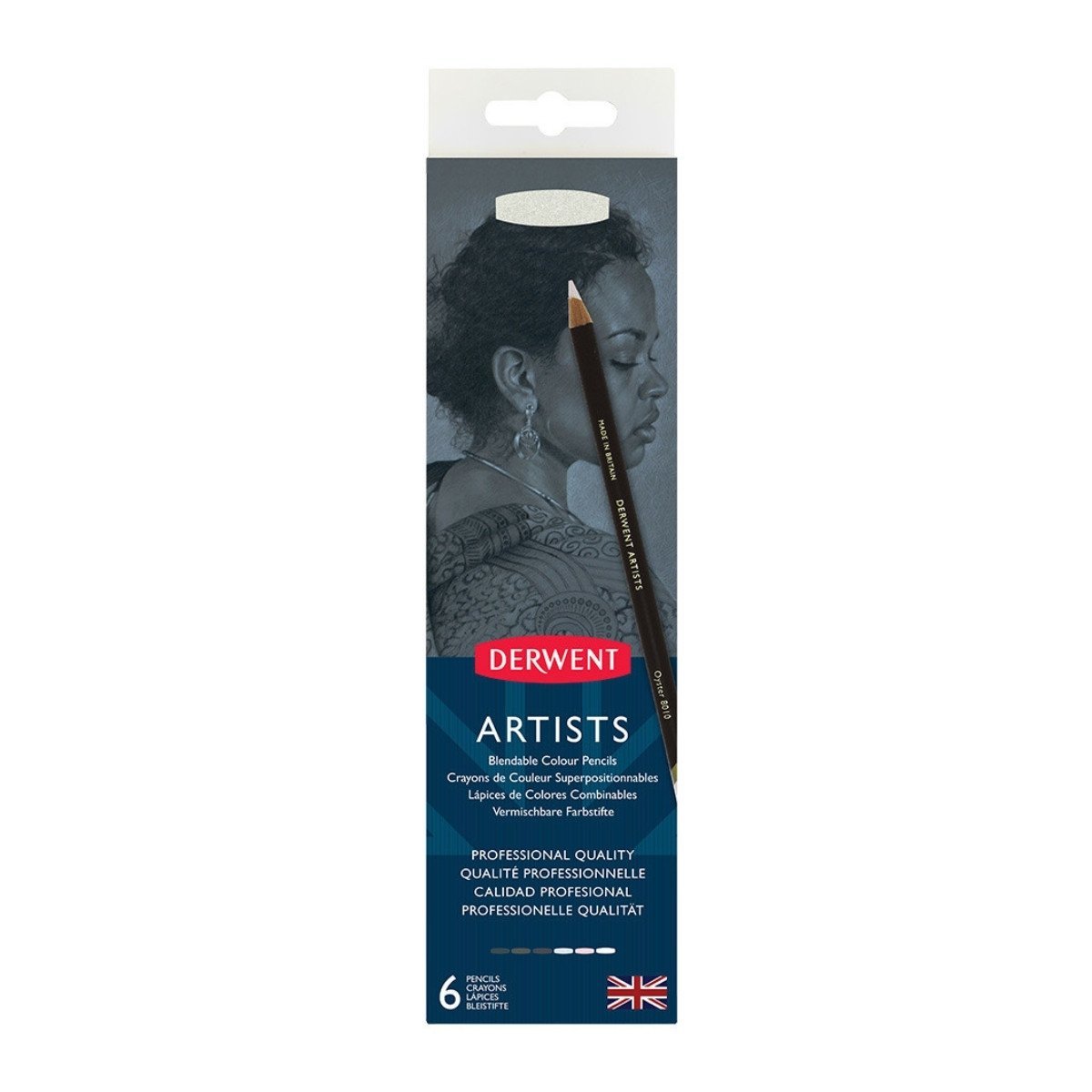 Derwent Artists Kuru Boya Seti Siyah Ve Beyaz Tonları Metal Kutu 6lı