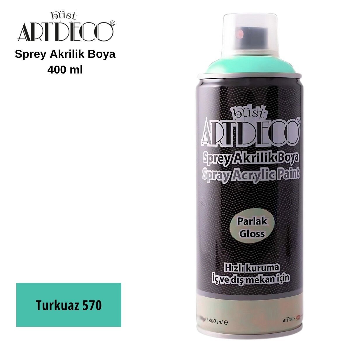 Artdeco Akrilik Sprey Boya 400ml 570 Turkuaz