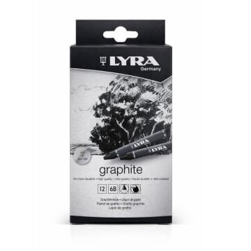 Lyra Crayon Graphite Dereceli Çizim Kömürü 6B 12x115mm