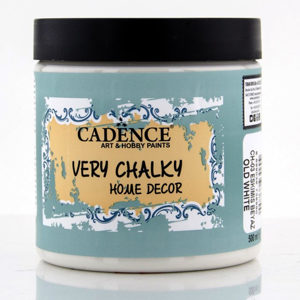 Cadence Very Chalky Home Dekor Kadifemsi Mobilya Boyası 500ml 03 Eskimiş Beyaz