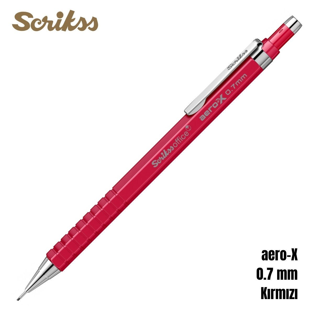 Scrikss Versatil Kalem Aero-X 0.7mm Kırmızı