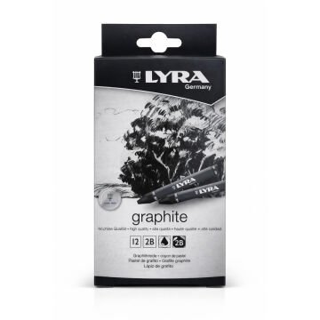 Lyra Crayon Graphite Dereceli Çizim Kömürü 2B 12x115mm