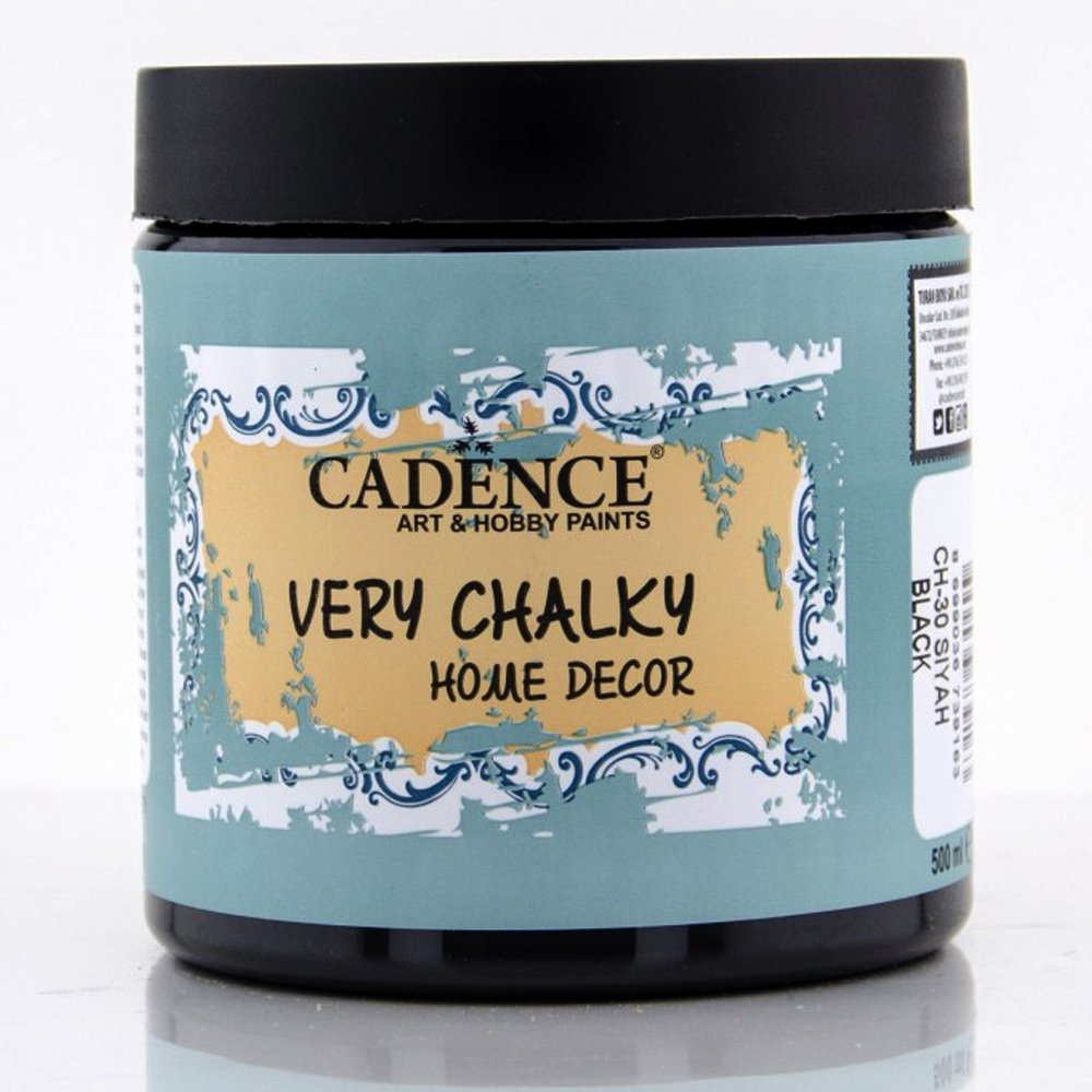 Cadence Very Chalky Home Dekor Kadifemsi Mobilya Boyası 500ml 30 Siyah