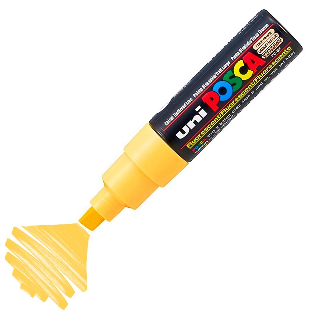 Uni Posca Marker Pc-8k Bold 8.0 Mm Fluorescent Light Orange