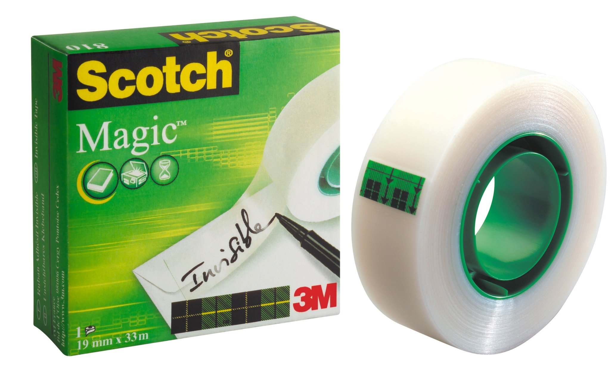 Scotch Magic Görünmez Bant Yeşil 19mmx33m