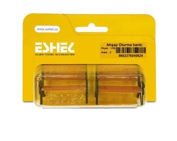 Eshel Maket Ahşap Oturma Bankı 1/50 2li