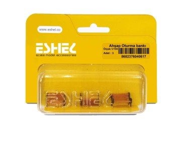 Eshel Maket Ahşap Oturma Bankı 1/100 3lü
