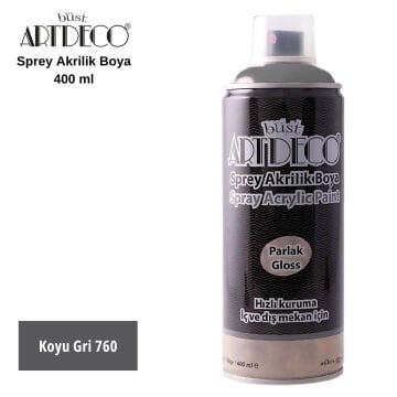 Artdeco Akrilik Sprey Boya 400ml 760 Koyu Gri