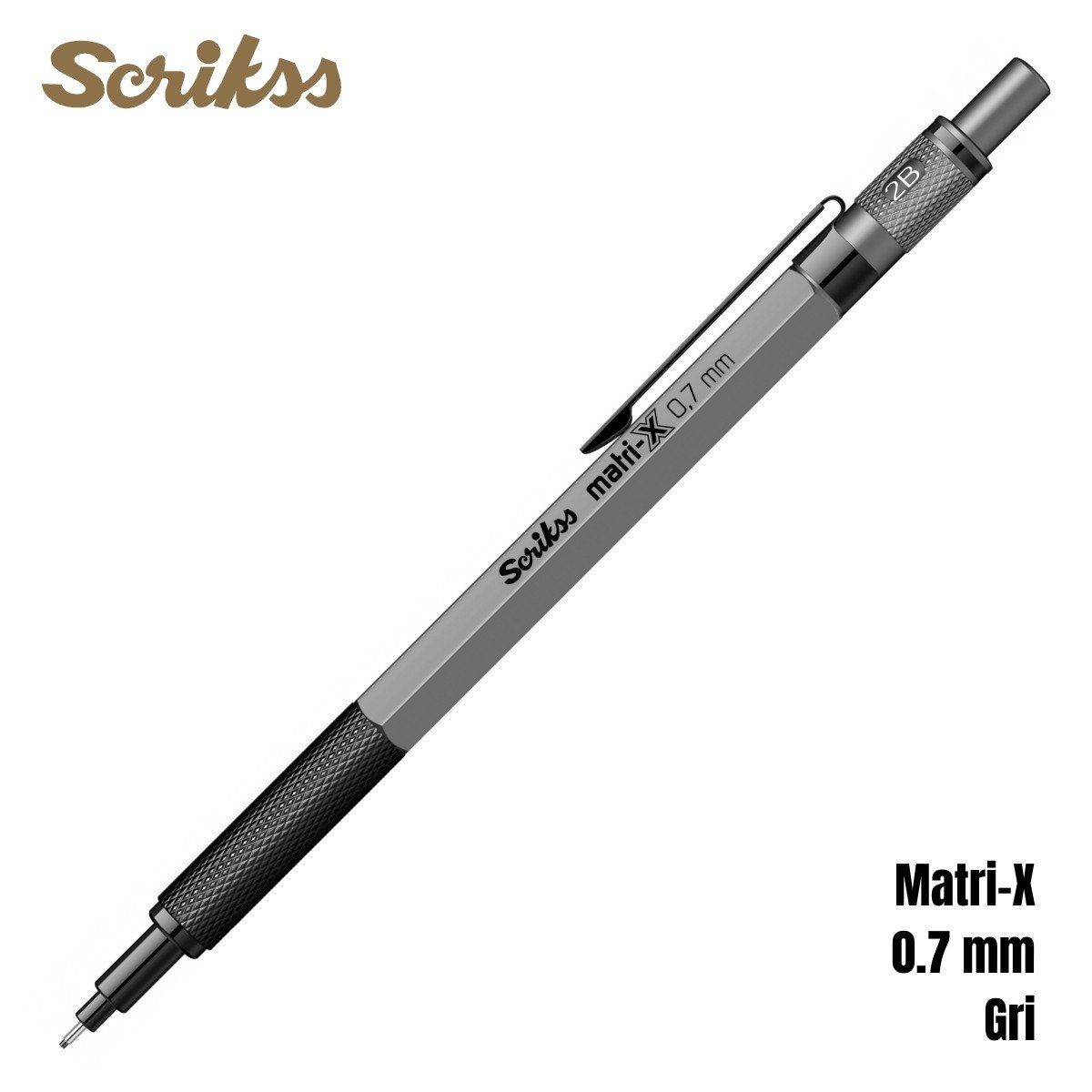 Scrikss Office Versatil Kalem Matri-X 0.7mm Gri