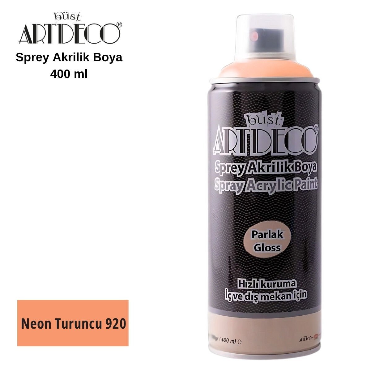 Artdeco Akrilik Sprey Boya 400ml 920 Neon Turuncu