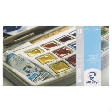 Van Gogh Sulu Boya 18 Renk Set Defter Hediyeli