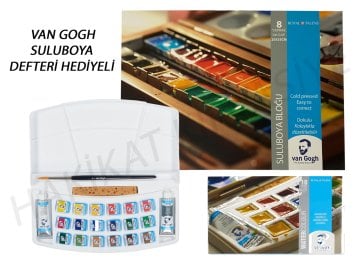 Van Gogh Sulu Boya 18 Renk Set Defter Hediyeli