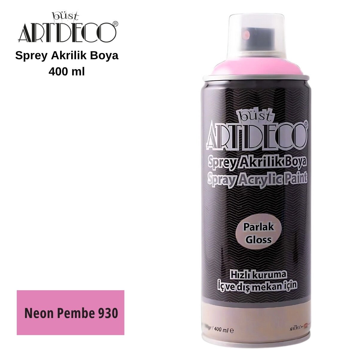 Artdeco Akrilik Sprey Boya 400ml 930 Neon Pembe