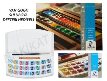 Van Gogh Sulu Boya 24 Renk Set Defter Hediyeli