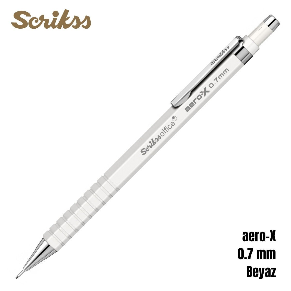 Scrikss Versatil Kalem Aero-X 0.7mm Beyaz