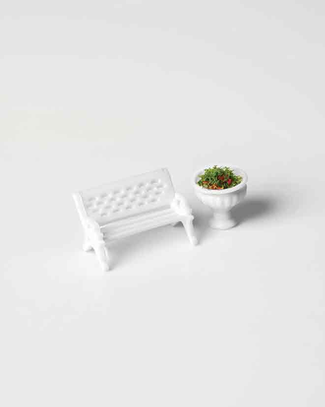 Eshel Maket Oturma Bankı Ve Saksı 1/75 3lü