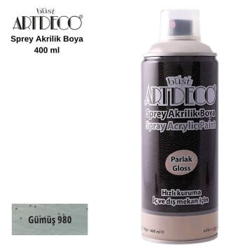 Artdeco Akrilik Sprey Boya 400ml 980 Gümüş