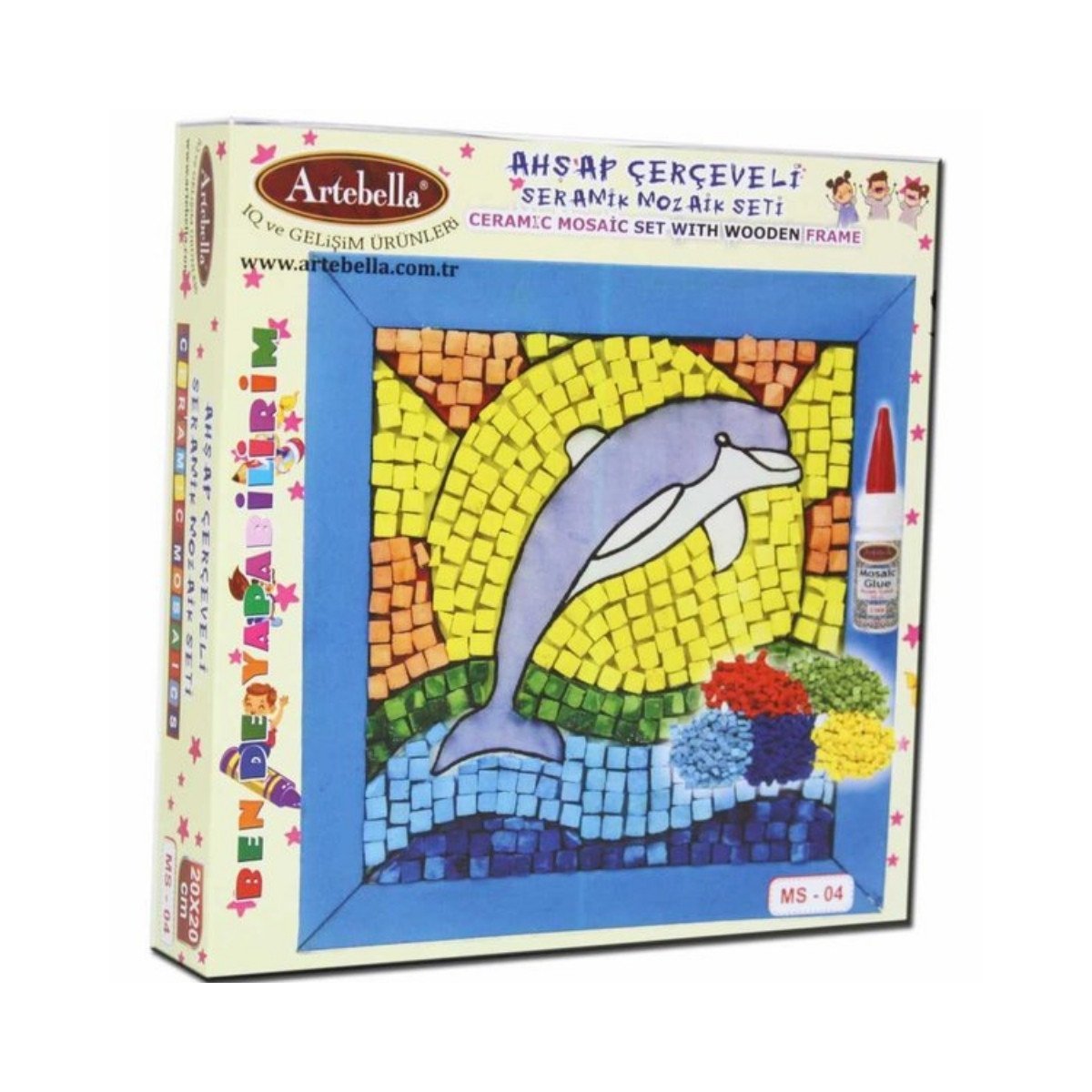 Artebella Seramik Mozaik Seti 20x20cm Sevimli Yunus