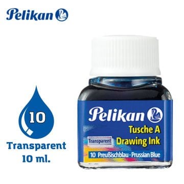 Pelikan 523 Drawing Ink Çini Çizim Mürekkebi 10ml Transparent No 10 Prussian Blue