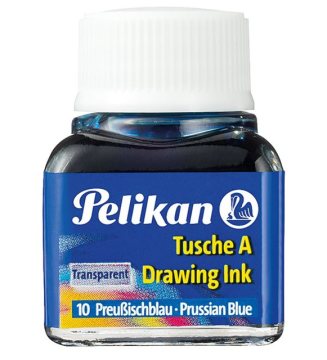 Pelikan 523 Drawing Ink Çini Çizim Mürekkebi 10ml Transparent No 10 Prussian Blue