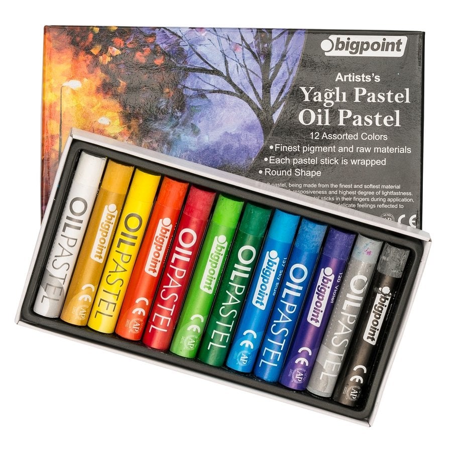 Bigpoint Yağlı Pastel Boya 12 Renk Set